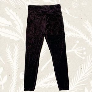 Calvin Klein Performance Stretchy Deep Purple Velvet Leggings - Lighlty used!